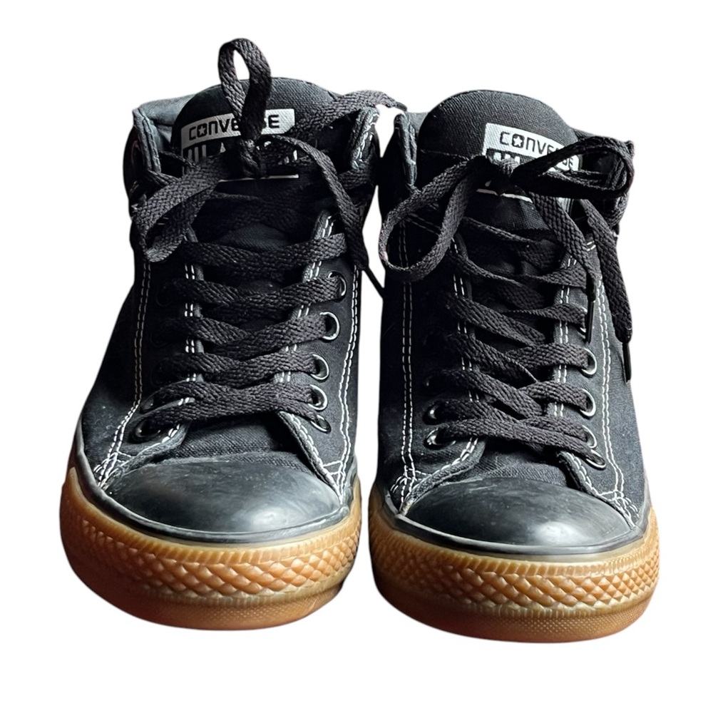 Converse Chuck Taylor All Star High Street Black Leather Sneakers Men Size 12